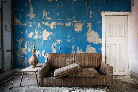 Derelict living room